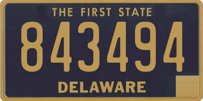 DE license plate 843494