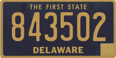 DE license plate 843502