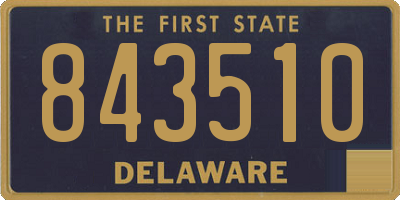DE license plate 843510