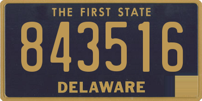 DE license plate 843516
