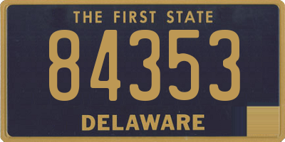 DE license plate 84353