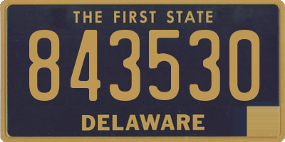 DE license plate 843530