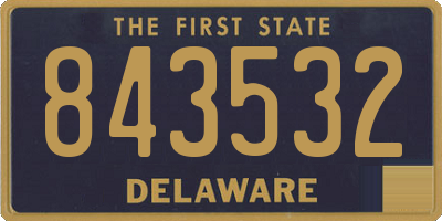 DE license plate 843532