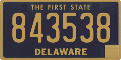 DE license plate 843538