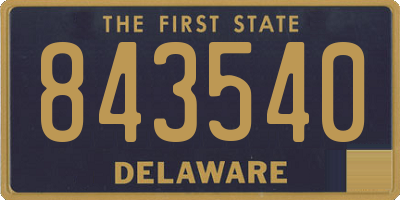 DE license plate 843540