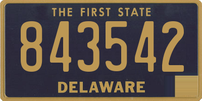DE license plate 843542