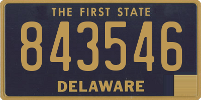 DE license plate 843546