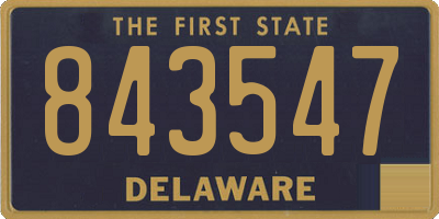 DE license plate 843547