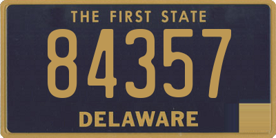 DE license plate 84357