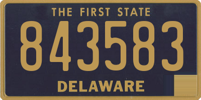 DE license plate 843583