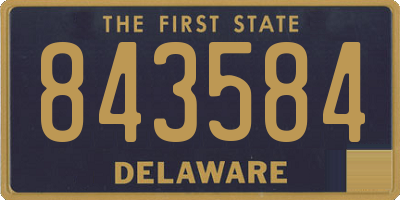 DE license plate 843584