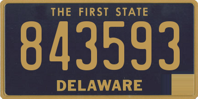DE license plate 843593