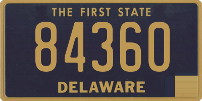 DE license plate 84360