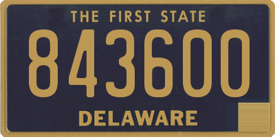 DE license plate 843600