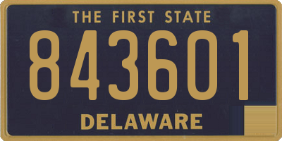 DE license plate 843601