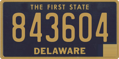 DE license plate 843604