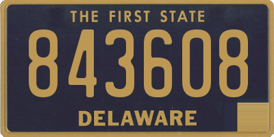 DE license plate 843608