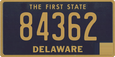 DE license plate 84362