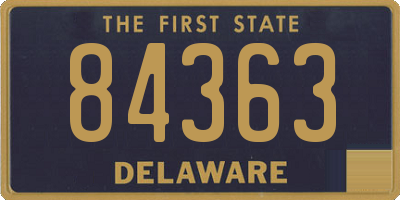 DE license plate 84363