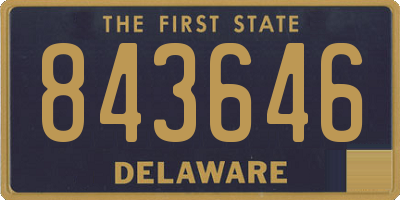 DE license plate 843646