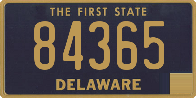 DE license plate 84365