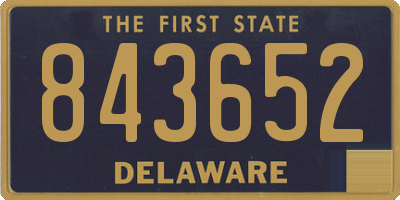 DE license plate 843652