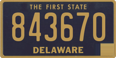 DE license plate 843670