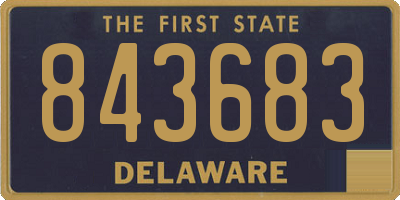 DE license plate 843683
