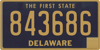 DE license plate 843686