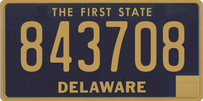 DE license plate 843708