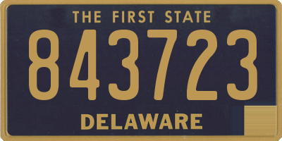 DE license plate 843723