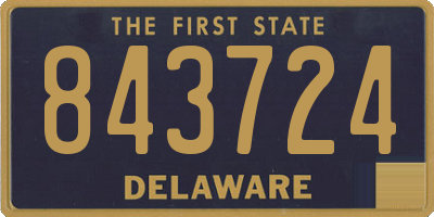 DE license plate 843724