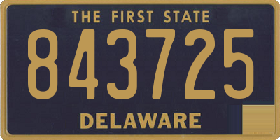 DE license plate 843725