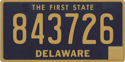 DE license plate 843726