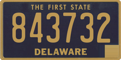 DE license plate 843732