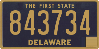 DE license plate 843734