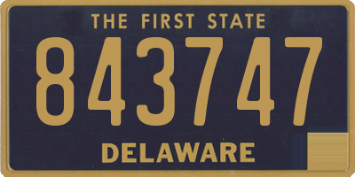DE license plate 843747