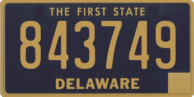 DE license plate 843749