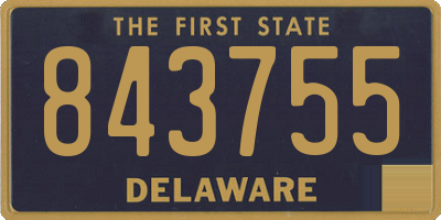 DE license plate 843755