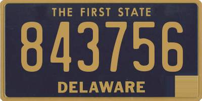 DE license plate 843756