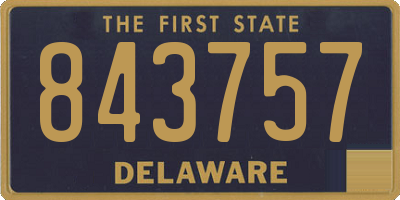 DE license plate 843757