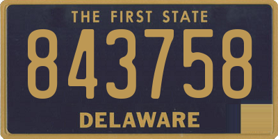 DE license plate 843758