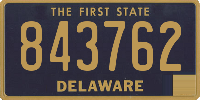 DE license plate 843762