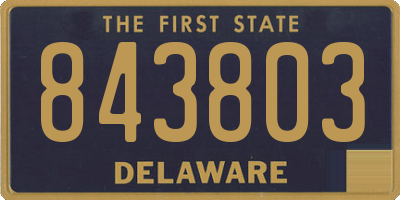 DE license plate 843803