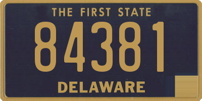 DE license plate 84381