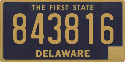DE license plate 843816