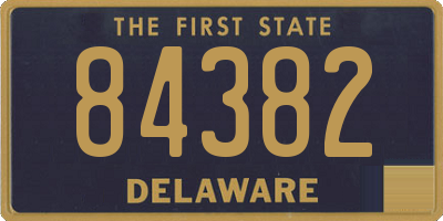 DE license plate 84382