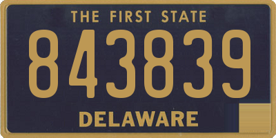 DE license plate 843839