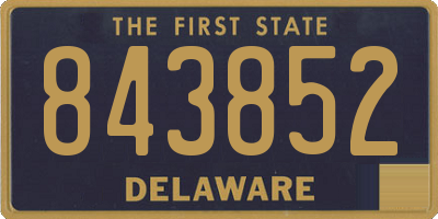 DE license plate 843852