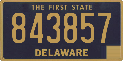 DE license plate 843857